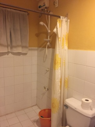 The bathroom with hot shower